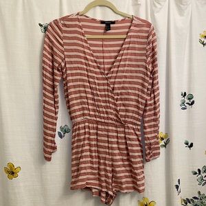 Red and white stripped Romper from Forever 21